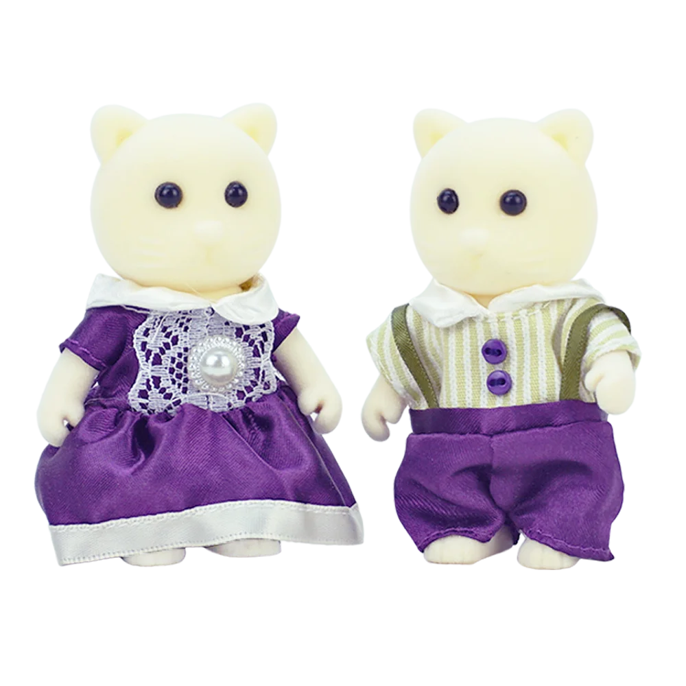 Новая семья голубых кошек с животными в лесу 1:12 дюймов кухонная утварь набор