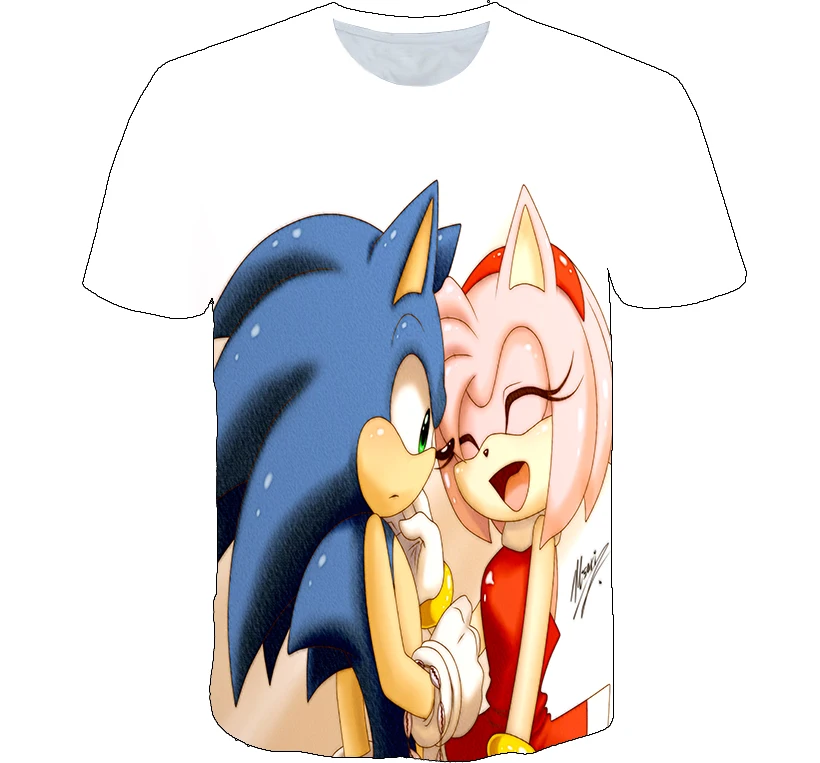 Футболка детская с 3d рисунком ежика Летняя короткая футболка для мальчиков