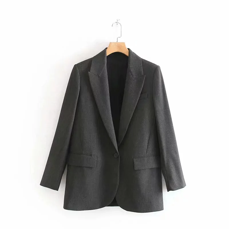 Офисный осенне-зимний рабочий Дамский брючный костюм женский винтажный Блейзер