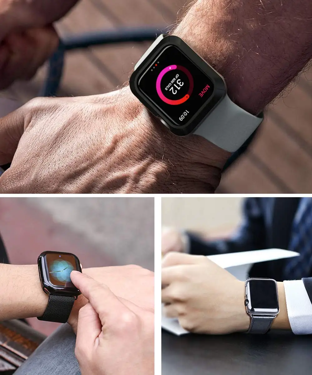 

Pop 360 Slim Watch Cover For Apple Watch Case Iwatch 3 42MM 38MM Soft Clear TPU Screen Protector For iWatch 6 5 4 SE 44MM 40MM