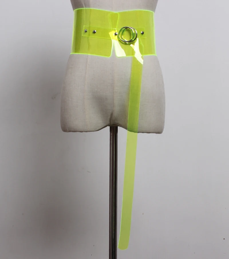 Новая индивидуальная прозрачная иллюзия широкая талия женская мода натуральный