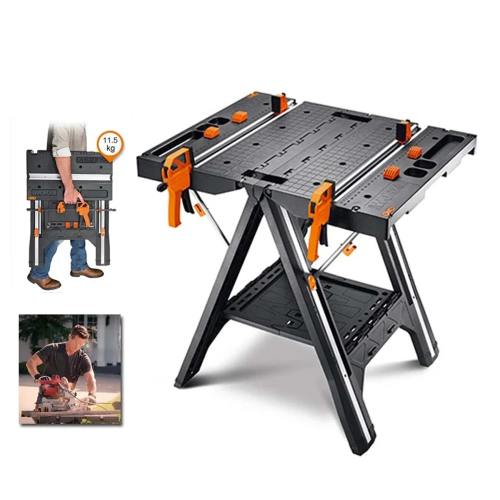 

Multifunctional work tool table WX051 mobile portable woodworking surgical table sawing machine folding tool safe and durable
