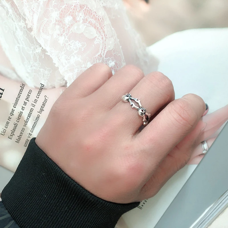 Кольцо на палец в стиле стимпанк для женщин и мужчин регулируемое серебро 100%