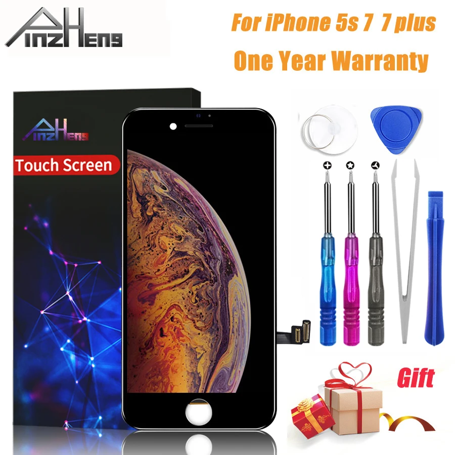 PINZHENG AAAA без битых пикселей ЖК экран для iPhone 5s 7 7Plus дисплей дигитайзер 3D сенсорный