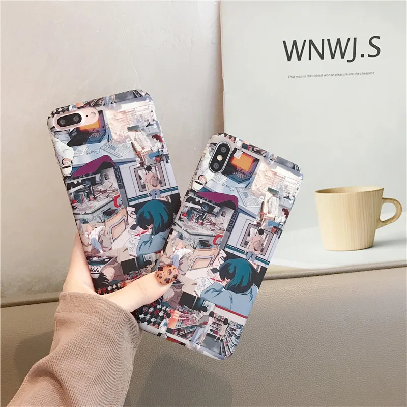 Мягкий чехол в японском стиле для iphone 6 6S 7 8 PLUS X 10 пластиковый с рисунком лисы 11 Pro XS