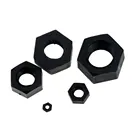 Черный DIN934 M2 M2.5 M3 M4 M5 M6 M8 M10 M12 M14 M16 M18 M20 нейлон Шестигранная гайка с шестигранной головкой Пластик гайки для болт