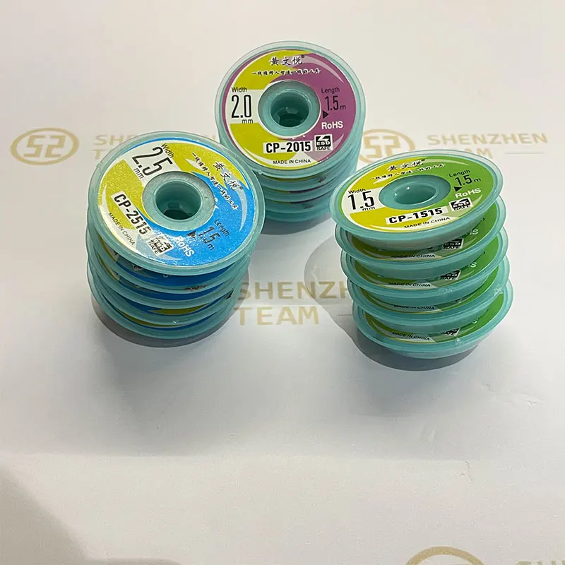 

Original Desoldering Wick Master Huang Braided Copper Wire BGA Solder Remover Goot CP-1515 CP-2015 CP-2515 RoHS ESD Safe