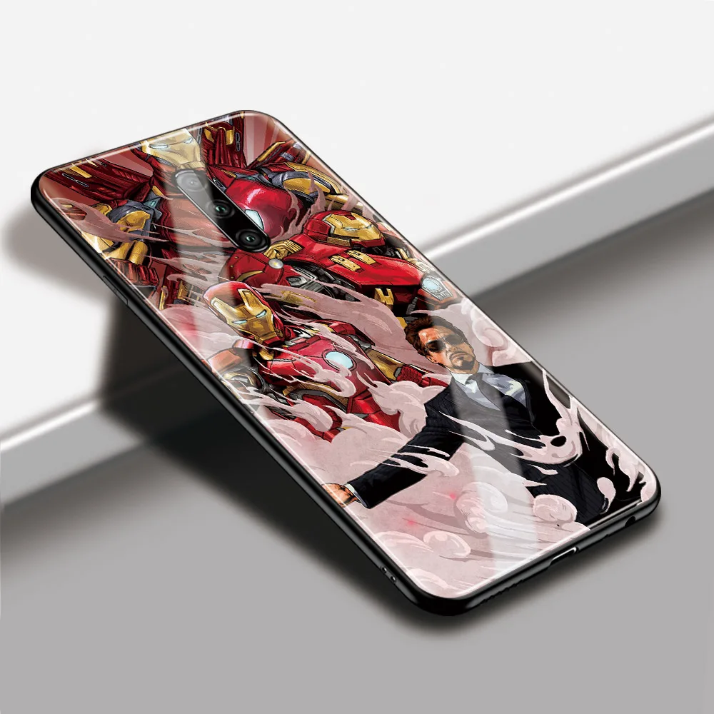 Marvel Iron Man OnePlus 7 Case for 1+7t Glass Back Cover Phone Shell 5 5t 1+6 6t pro DIY |