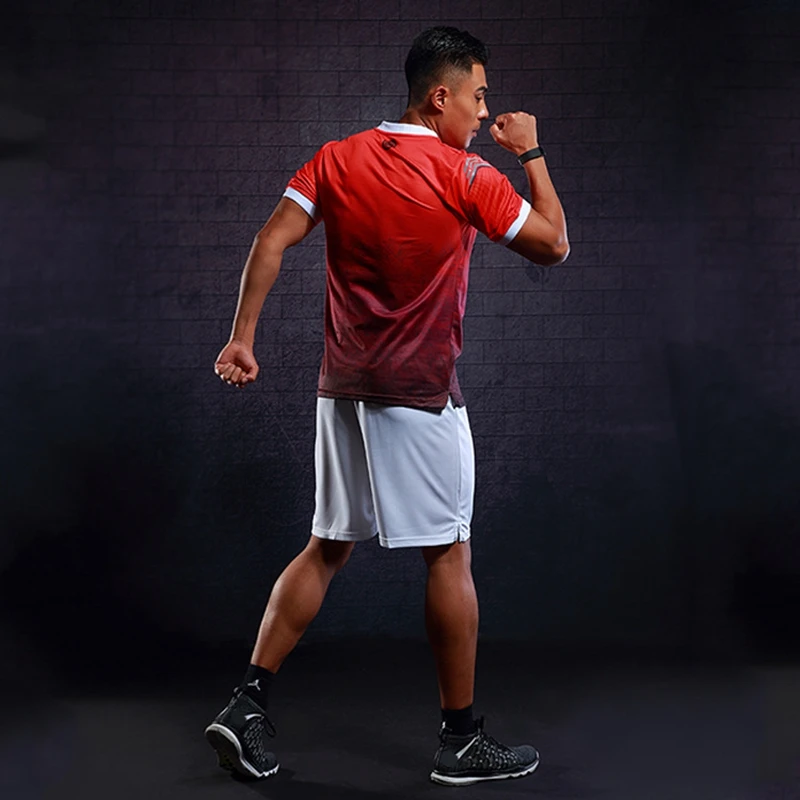 Дышащий Быстросохнущий Спортивный костюм для бега с коротким рукавом футболка