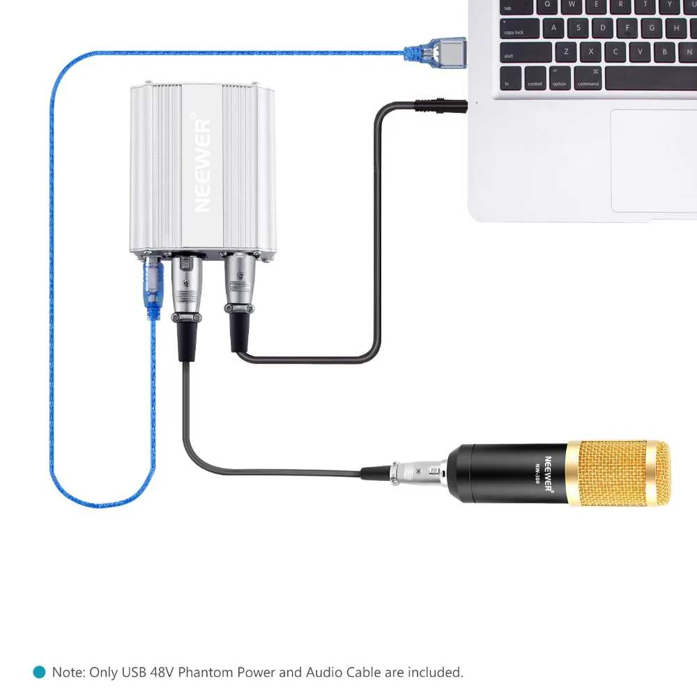 Neewer 48В Питание с помощью usb-кабеля, в качестве бонуса+ XLR 3 Pin микрофонный кабель
