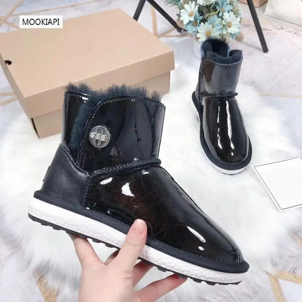 2019 г. Зимние сапоги высокого качества в европейском стиле натуральная кожа 100%