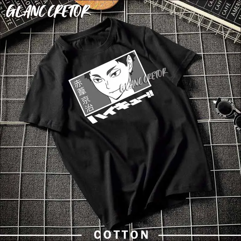 Футболка Haikyuu в стиле аниме Vaporwave футболка японском мужские повседневные