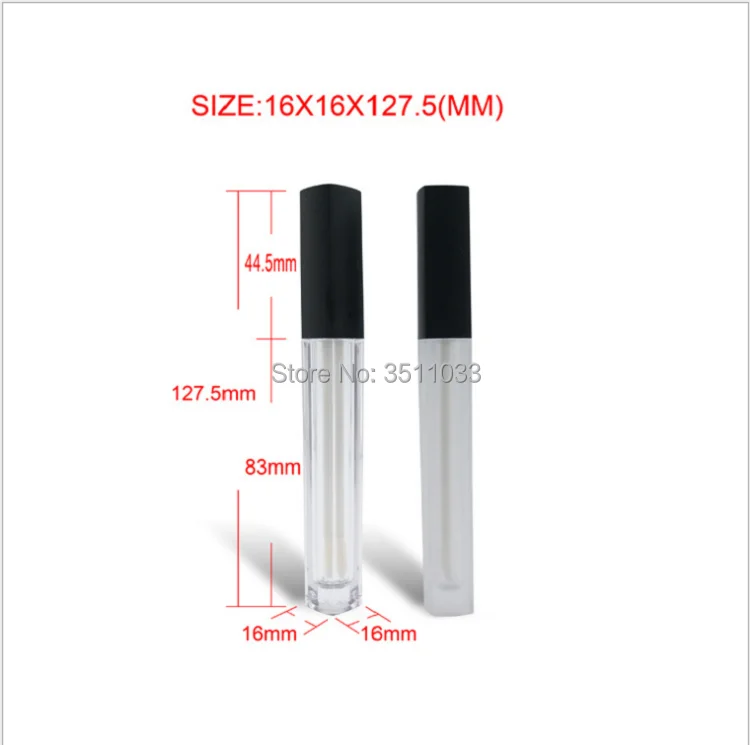 5 мл Горячая Распродажа квадратная пустая прозрачная жидкая губная помада