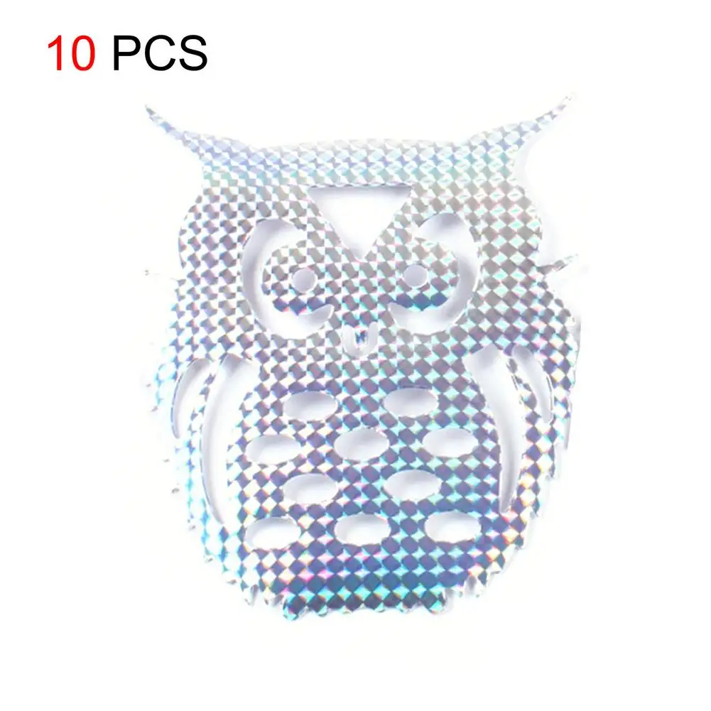 

10pcs Garden Laser Fake Owl Scarecrow Owl Reflective Deterrent Scare Bird Repellent Plant Protect Tool Insect Repellent