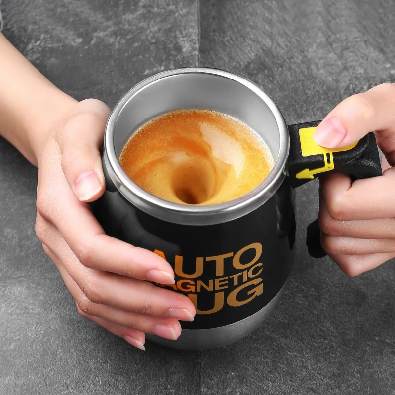 

400ML Magnetized Mixing Cup Self Stirring Mug Coffee Milk Auto Magnetic Mixing Tea Hot Chocolate Protein Stainless Steel Bottle