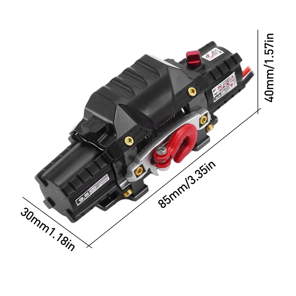 

Metal Automatic Winch Wireless Remote Controller System for 1:10 RC Crawler Car Axial SCX10 90046 Traxxas TRX4 Redcat