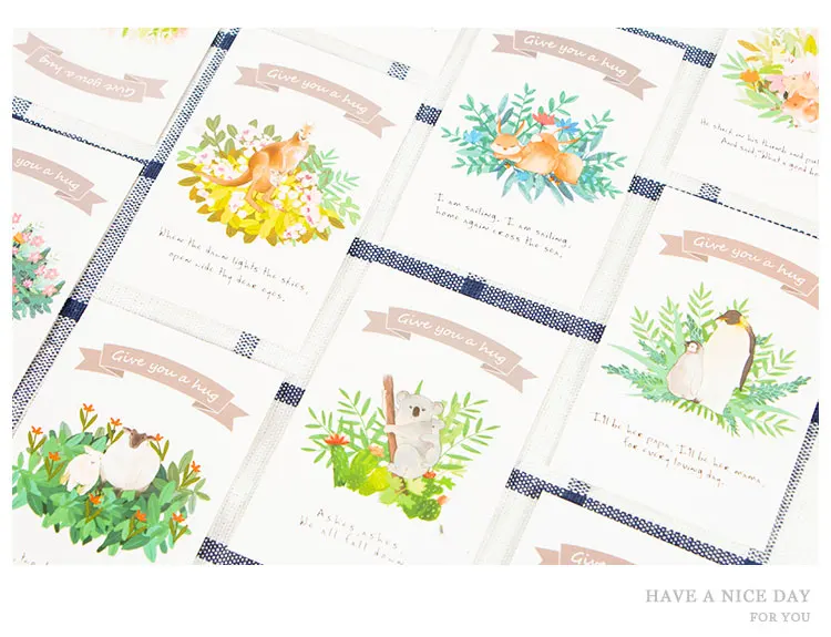 28 листов/Набор Kawaii Мультяшные животные Lomo Card мини-открытка/поздравительная открытка/Подарочная открытка на день рождения