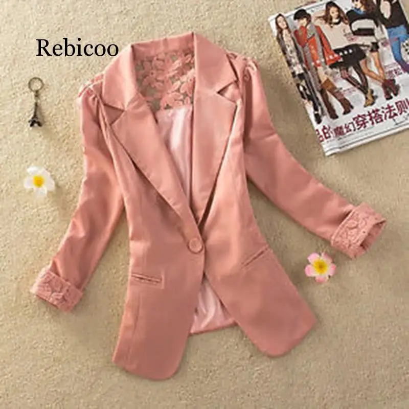 Женская куртка с длинным рукавом офисное пальто одной пряжкой осенняя