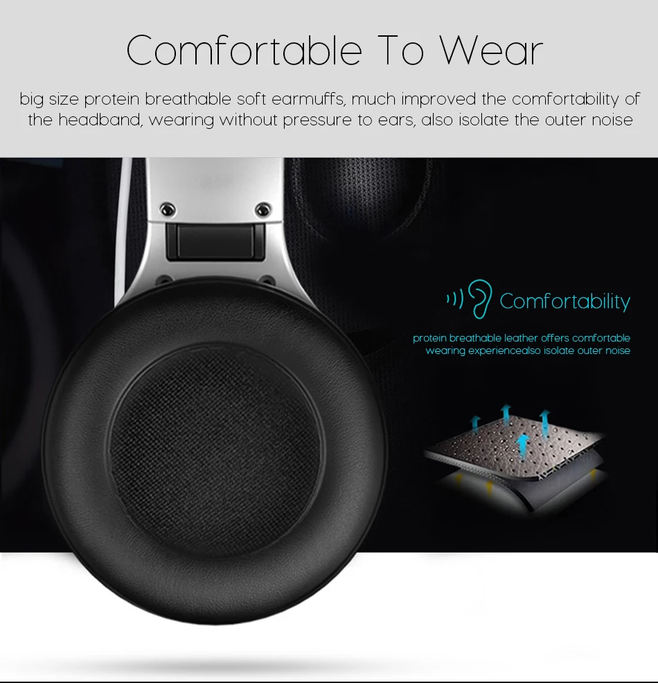 ZEALOT B20 беспроводные Bluetooth наушники Bluetooth 4,1 с HD звуковым басом стерео наушники с микрофоном на ухо гарнитура