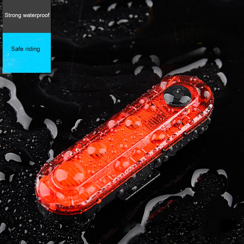 

Bicycle Rear Warning Flashlight 4 Modes Waterproof SMD2835 LED Bike Taillight Portable Waterproof Cycling Elements