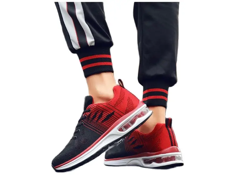 

Men Running shoes Non-slip Breathable Lace-up Outdoor Sport Sneakers Flying woven material 001b