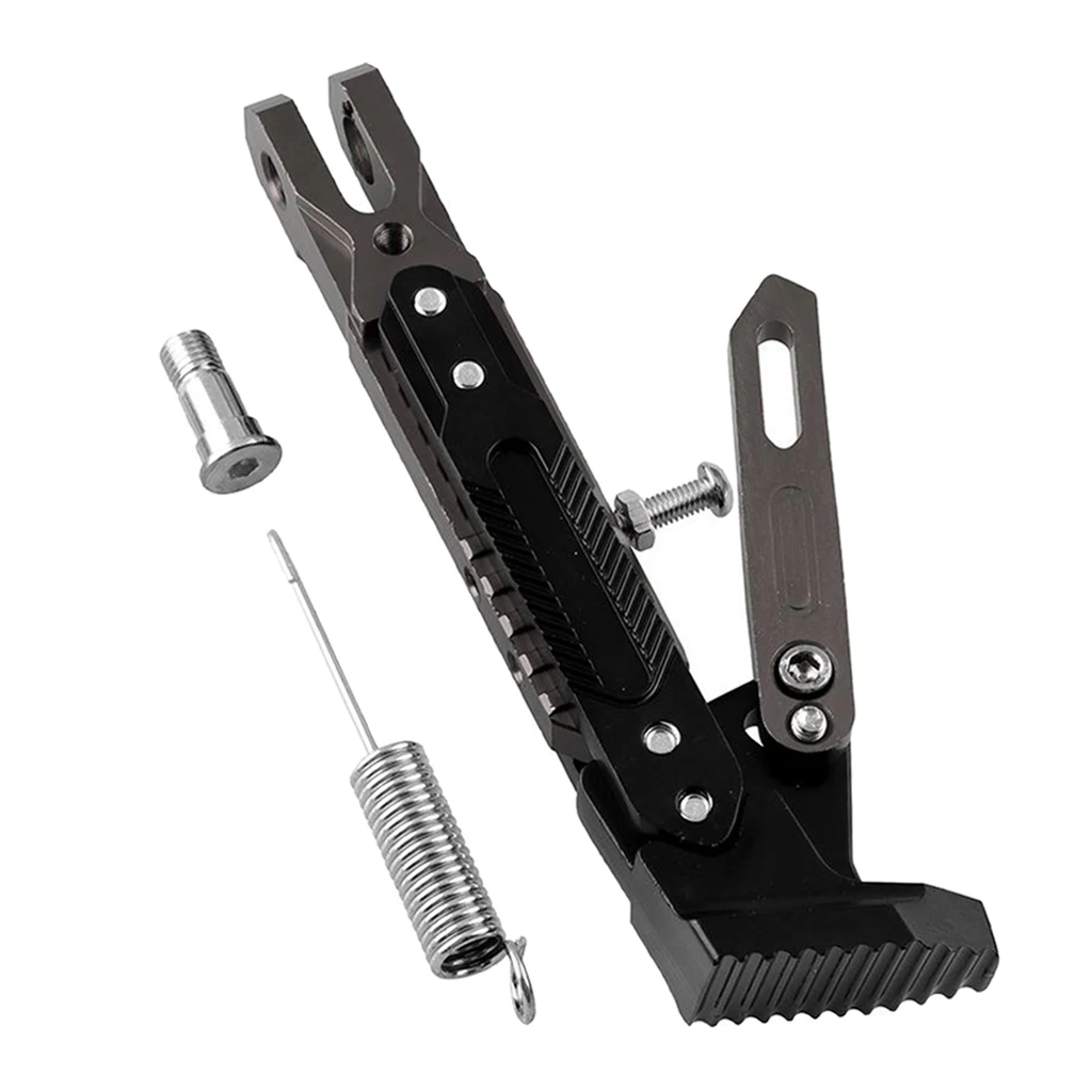 

Motorcycle Side Tripod Holder Bracket Adjustable Foot KickStand Heavy Load