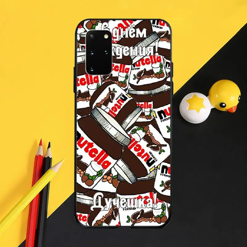 PENGHUWAN еды шоколада Tumblr Nutella черный мягкий термополиуретановый Чехол для