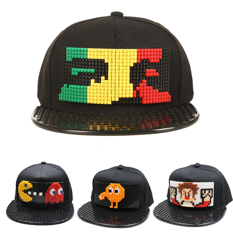 Новые блоки для игр-головоломок бейсбольная кепка DIY legos Bob Marley Pixels супергерой