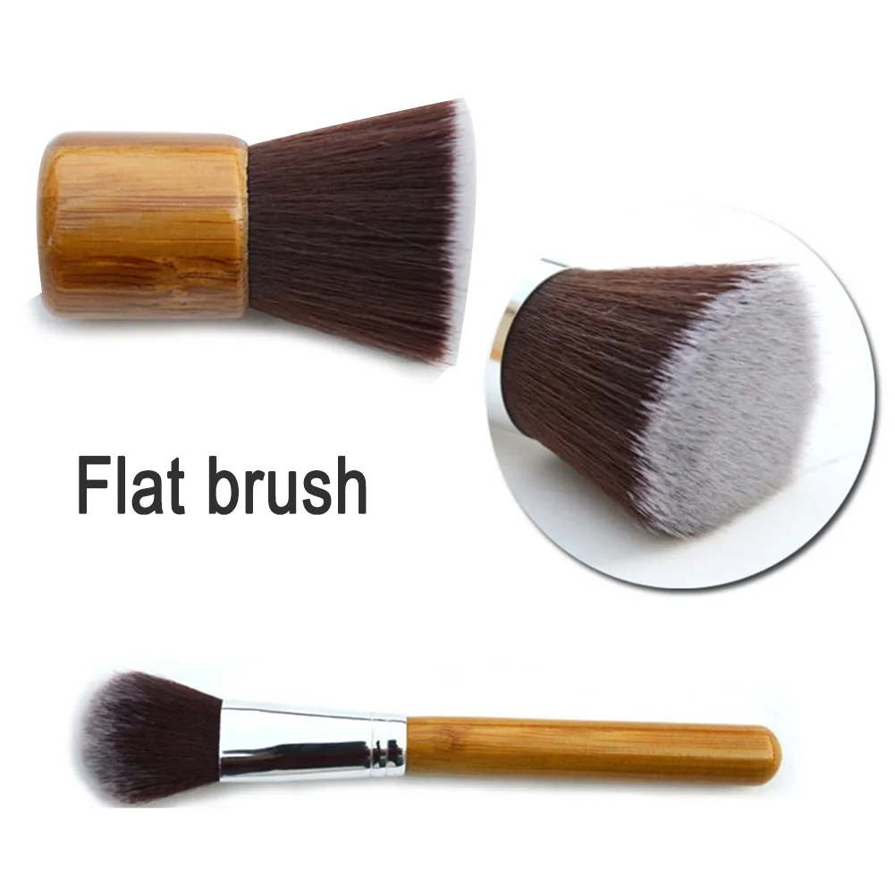 

11pcs Multipurpose Bamboo Handle Makeup Brush with Soft Synthetic Fiber Bristle Linen Bag SSwell
