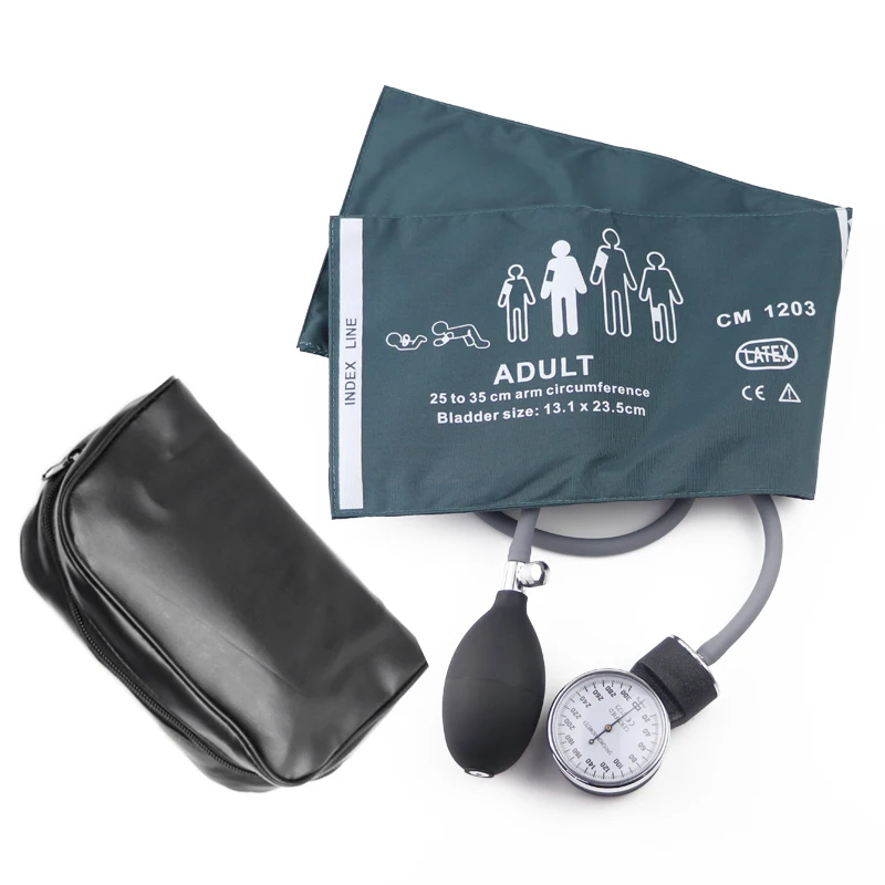 

Adult Medical Blood Pressure Monitor BP Upper Cuff Tonometer Arm Aneroid Meter Sphygmomanometer with Manual Pressure Gauge