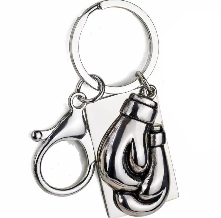 

100pcs Good Quality Stainless Steel Boxing Glove Keychains Boxing Glove Keyrings for Gifts SN3725