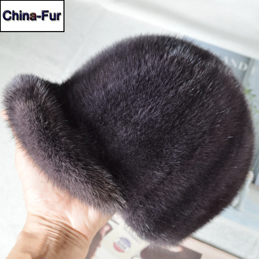 Новая стильная модная женская шапка из натурального меха норки роскошная