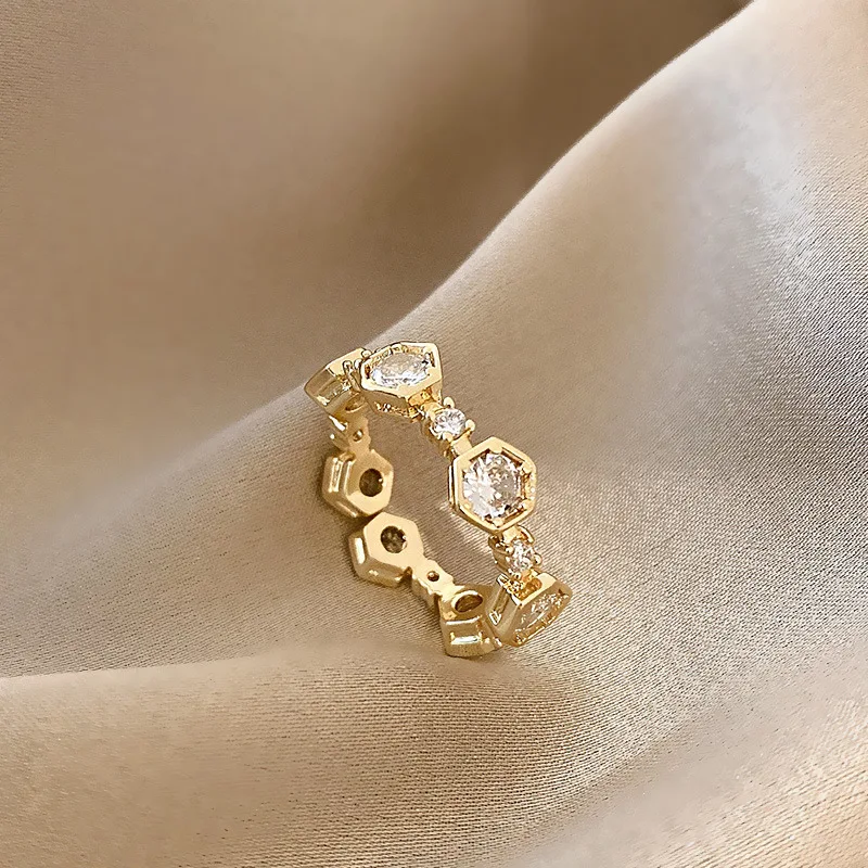 

Classic element pendant golden open ring ladies Korean fashion jewelry party girl sexy ring