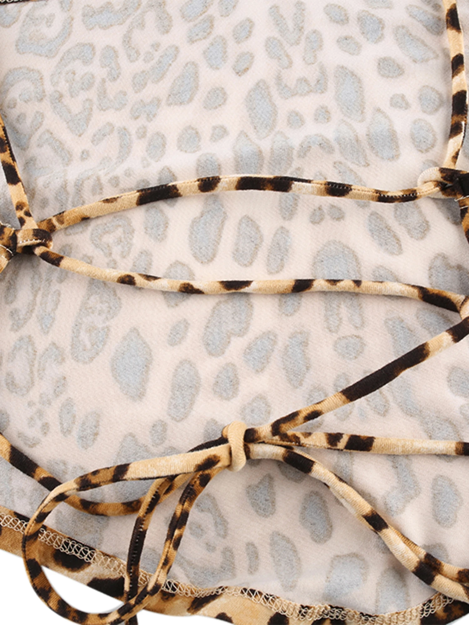 Женский топ на бретелях без рукавов с леопардовым принтом сексуальный