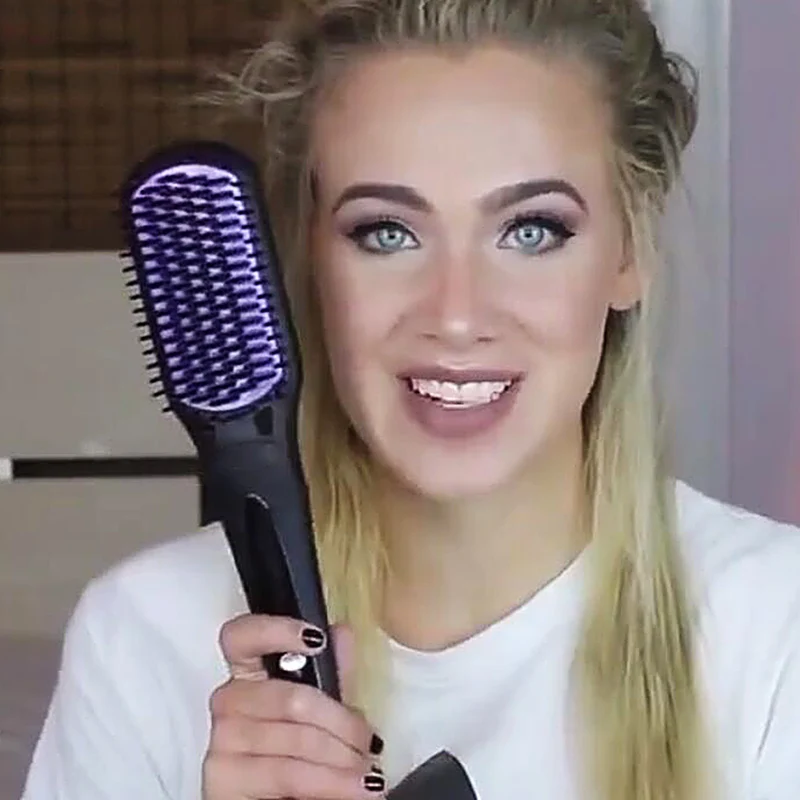 Цифровой керамический выпрямитель для волос расческа электрический плойка