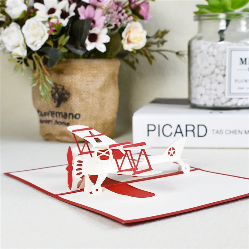 3D модель самолета всплывающее поздравительные открытки для малышей деловая