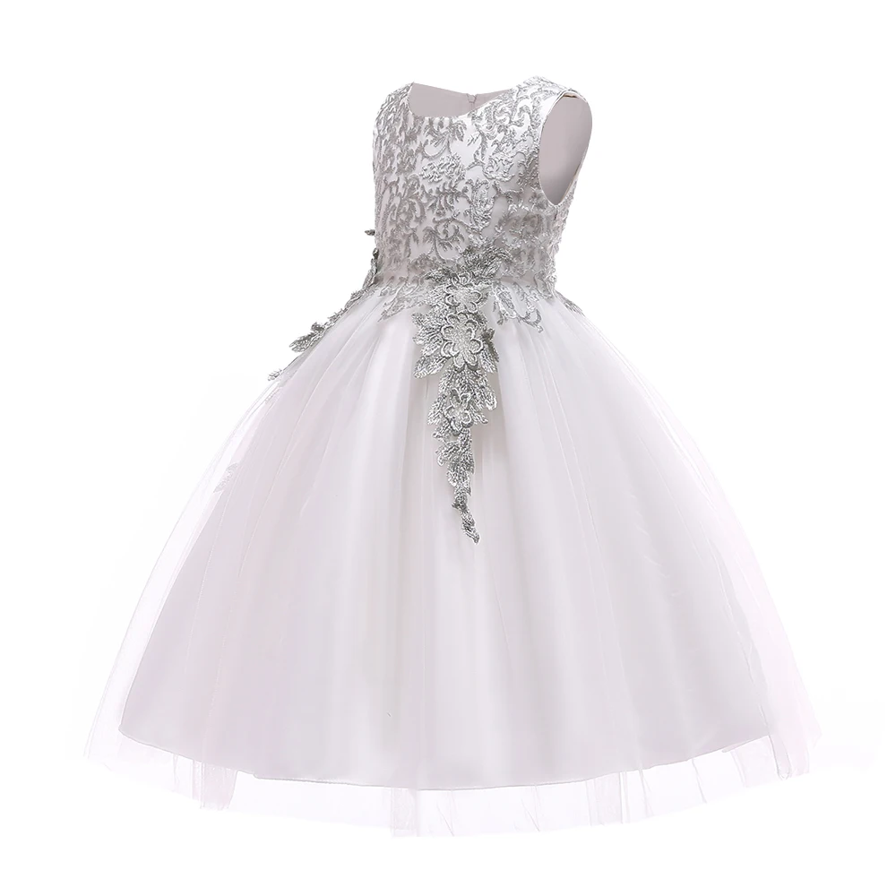 Свадебное платье принцессы с цветами летние платья-пачки для девочек детский