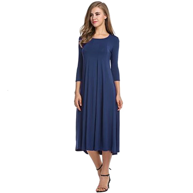 ENXI однотонные платья для беременных размера плюс, платье для беременных, весеннее платье средней длины для беременных, Одежда для беременных женщин