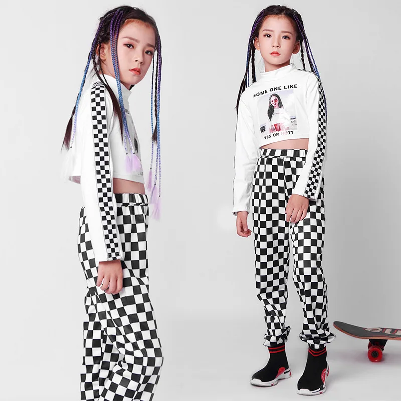 Новинка 2019 весенние детские танцевальные костюмы джаза укороченные топы с