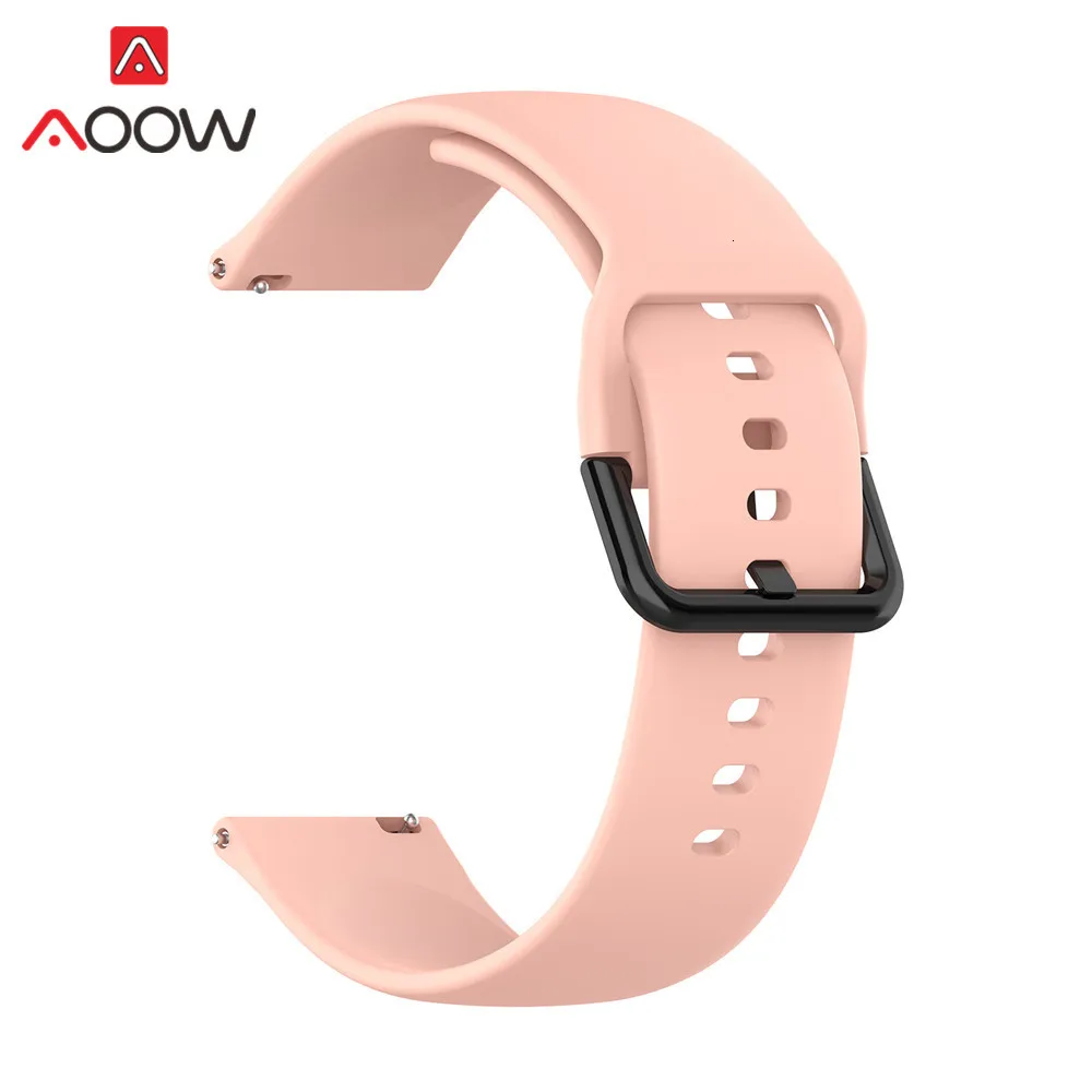 20 мм силиконовый ремешок для часов для samsung Galaxy Watch Active 42 мм Huami Amazfit bip Garmin gear S2 быстросъемный браслет