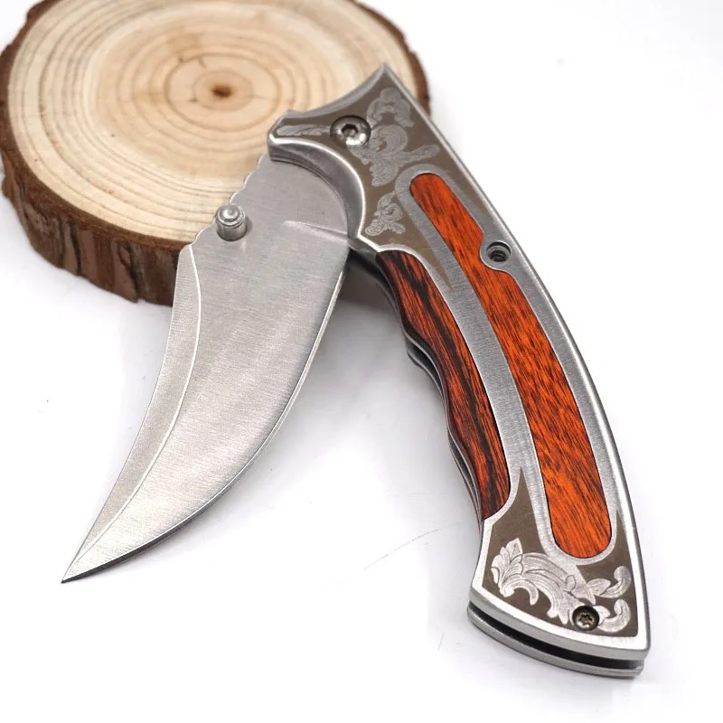 Складной нож с деревянной ручкой 7 68 дюйма тактический карманный для выживания