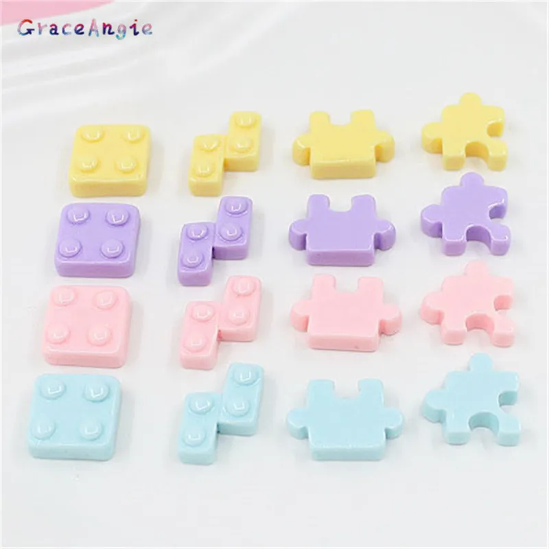 30 шт./декоративные картинки с плоской задней поверхностью пазл из смолы кабошон