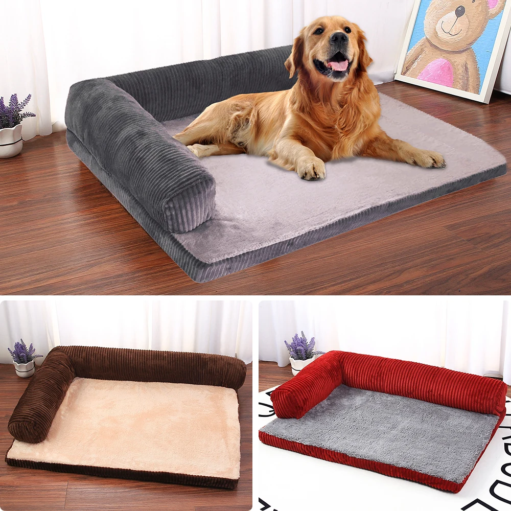 Cheap Cama para cachorro gato de estimação, almofada elegante para animais de estimação, cão gato, canil, tapete removível, grande, sala de estar, camas para animais de estimação, para cães pequenos e médios