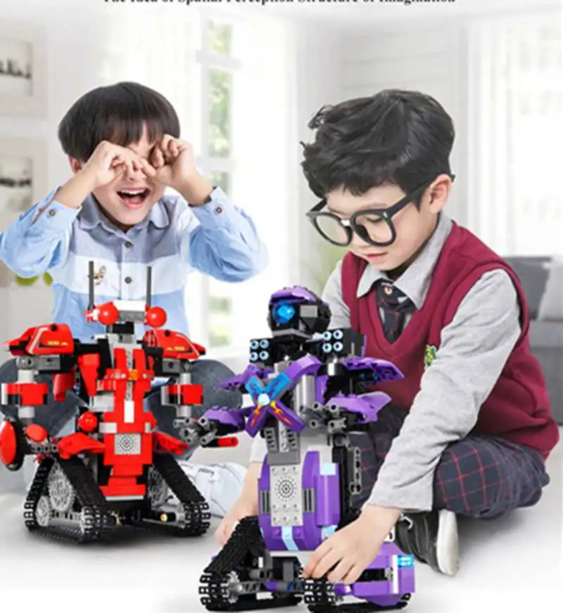 Робот-конструктор DIY сборщик робот приложение Двойной режим беспроводной пульт