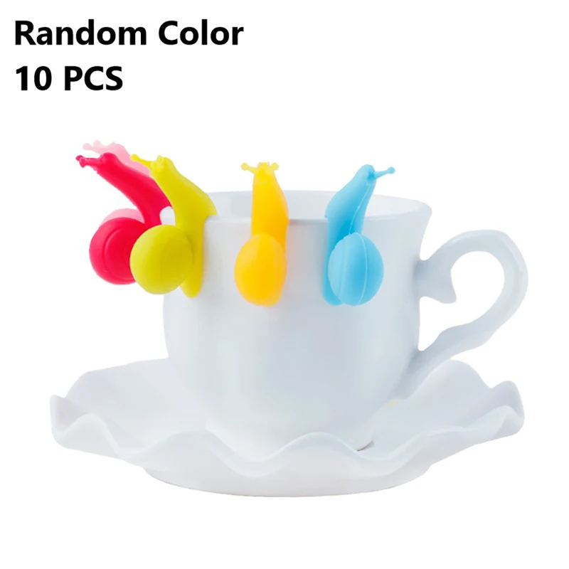 10 шт. Изысканный Силиконовый Держатель для чайного пакета в форме улитки кружка
