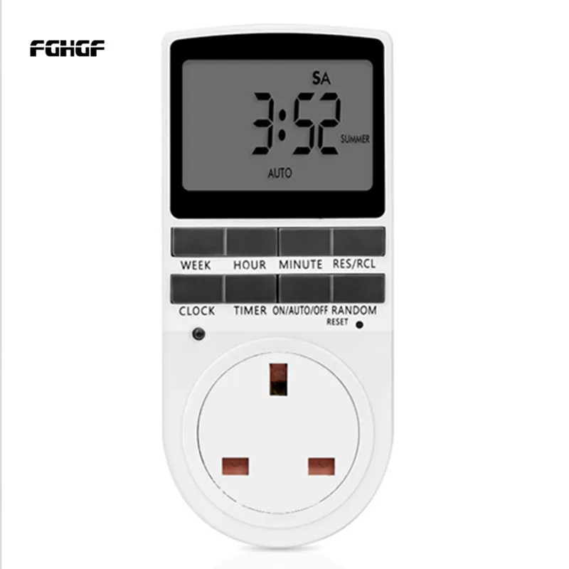 Умный Цифровой программируемый таймер с большим экраном для США ЕС