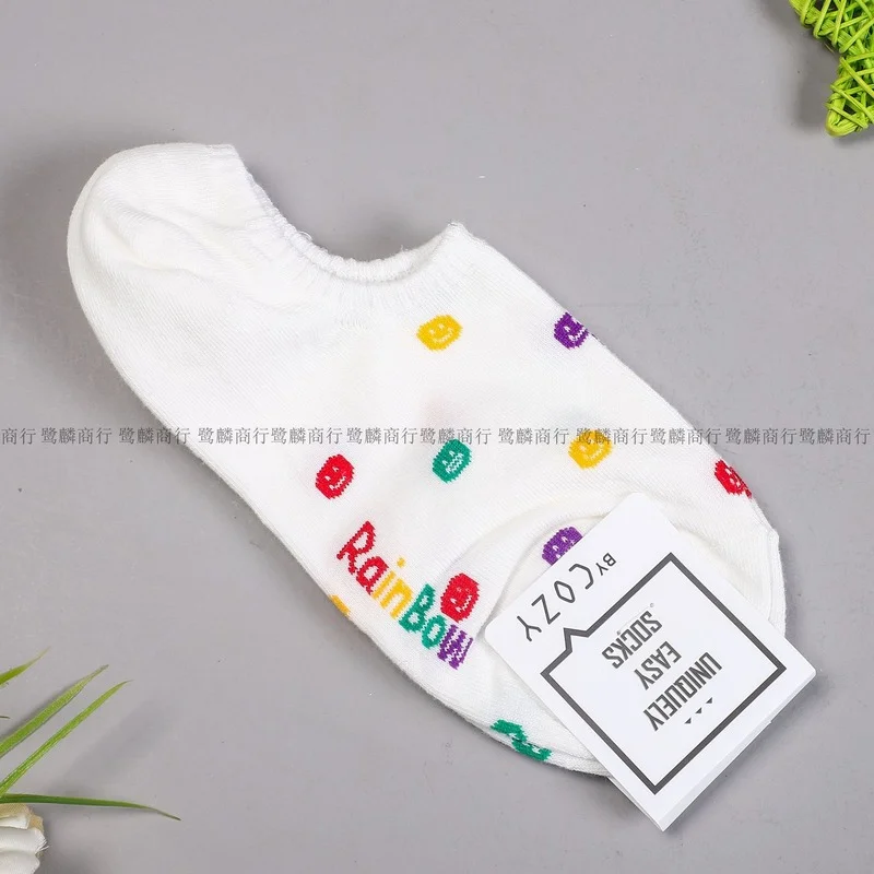

Cartoon Women Socks Heart Cotton Sock Lovely Ladies Colorful Unisex Ankle Casual Soft Sox Girls Spring Summer Trendy Skarpetki