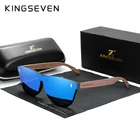 Солнцезащитные очки KINGSEVEN мужские, винтажные, с защитой UV400, деревянные, квадратные, 5510