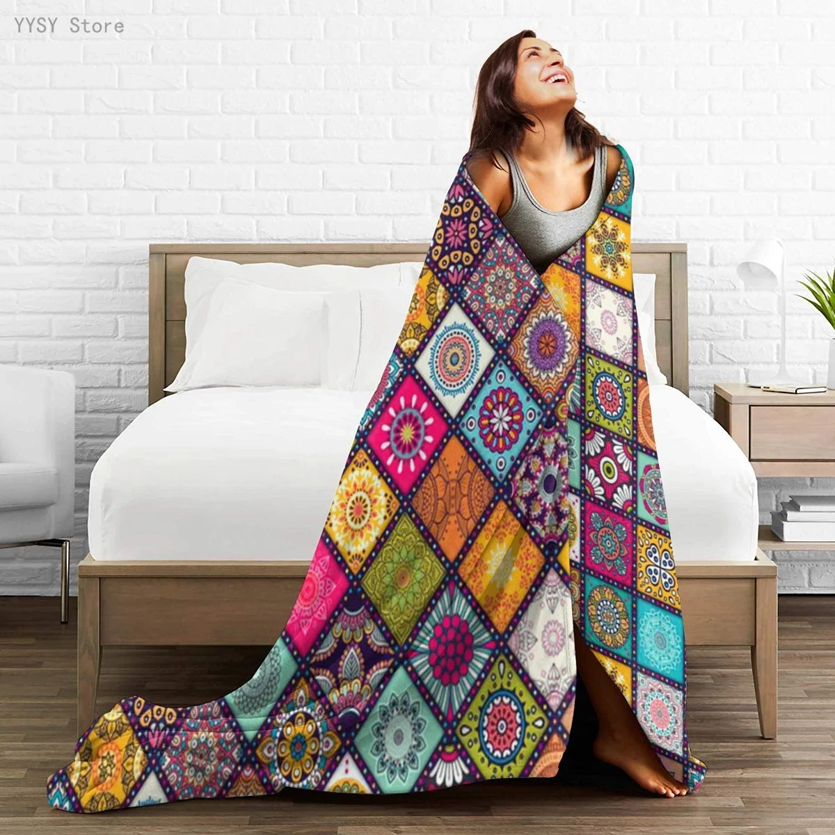 

Mandala (9) Anime printed Ultra-Soft Micro Fleece Blanket flannel throw Sherpa bedspread bedding sofa