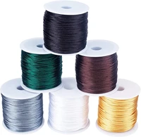 1mm satin nylon trim cord 480 yards 6 color rattail silk cord chinese knotting cord nylon beading string for jewelry making